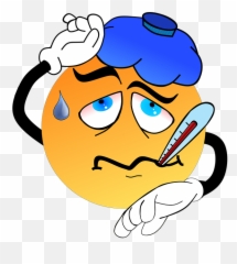 Prendere Un Raffreddore Malato - Fever Smiley Emoji,Salute Emoticon