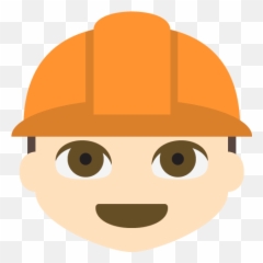 Construction Worker Light Skin Tone Emoji Emoticon Vector -