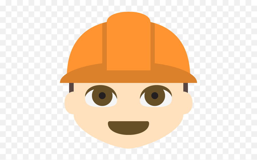 Construction Worker Light Skin Tone Emoji Emoticon Vector - Construction Worker Emoji,Construction Emoji