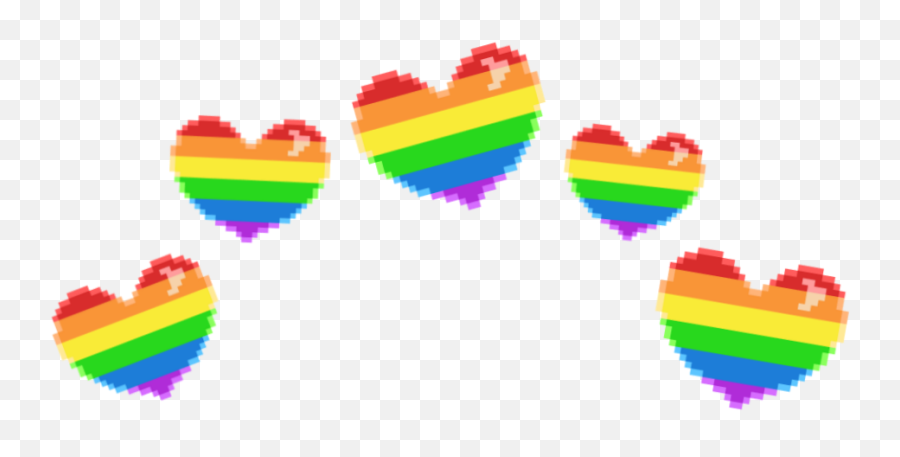Heartcrown Crown Cute Pixel Pixelhearts Bi Gay Pride - Clip Art Emoji,Gay Pride Emoji