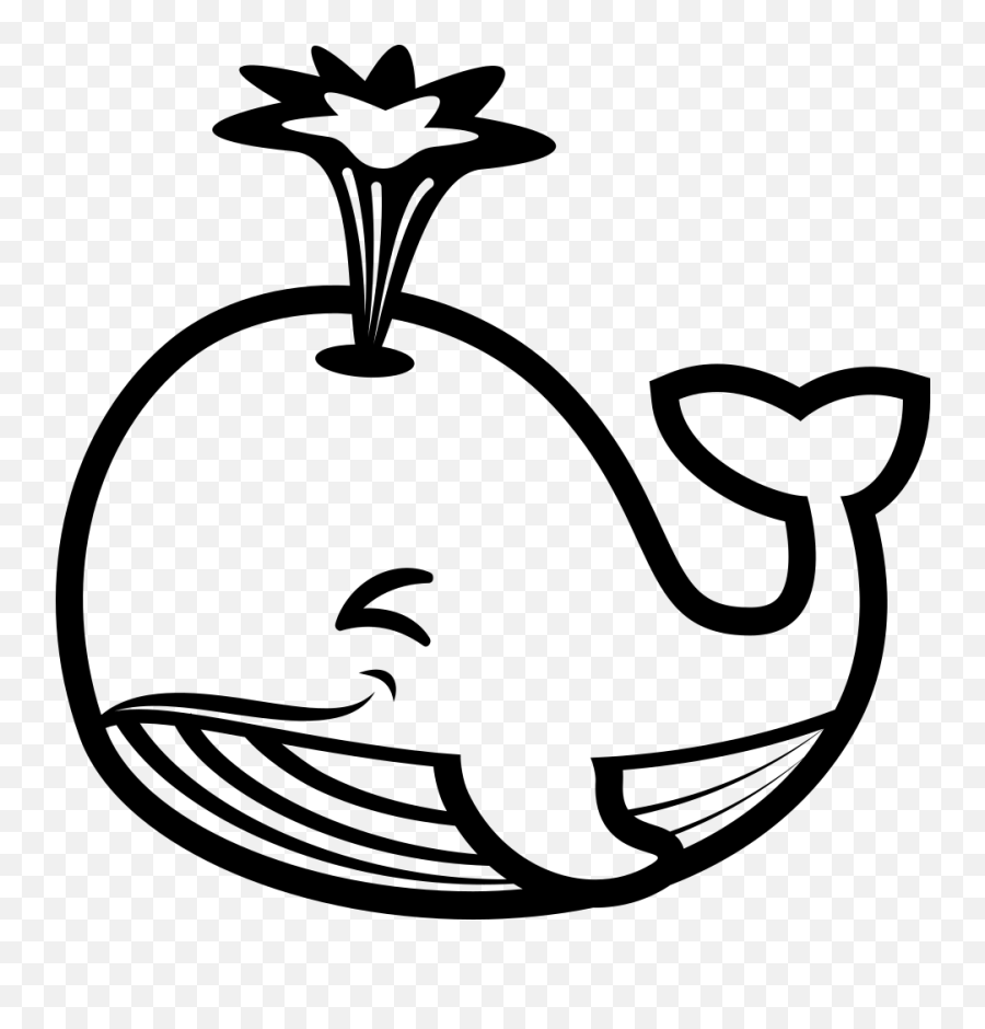 Emojione Bw 1f433 - Dolphin Blowhole Clipart Emoji,Emoji Book