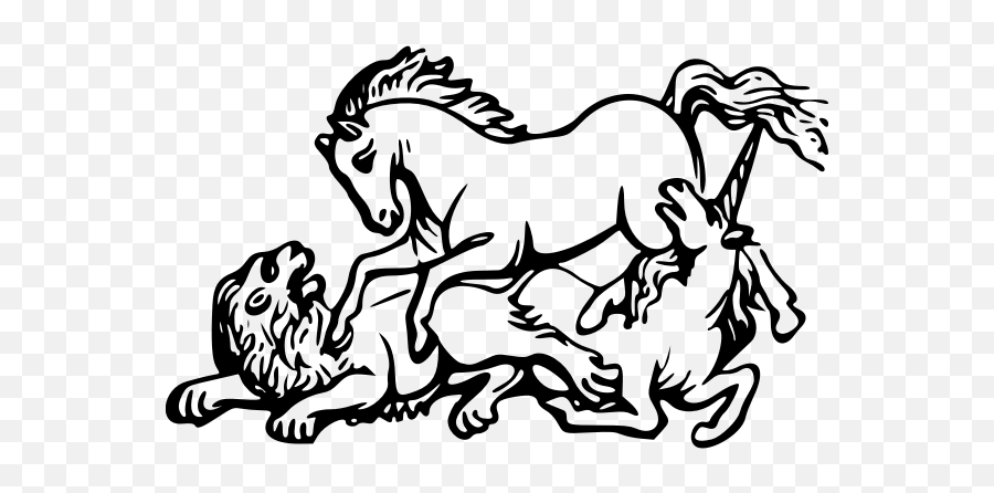 Lion Horse And Unicorn - Unicorn Emoji,Panther Emoji
