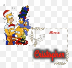 The Simpsons Christmas Names Stickers - Emoji