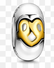 Stopper Charm 14k Gold Plated Silver - Smiley Emoji,Hug Animated Emoticon