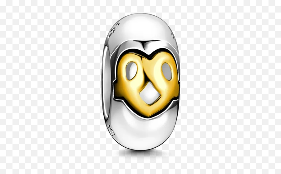 Stopper Charm 14k Gold Plated Silver - Smiley Emoji,Hug Animated Emoticon