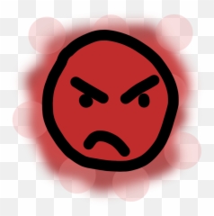Angry Emoji - Circle,Red Angry Emoji