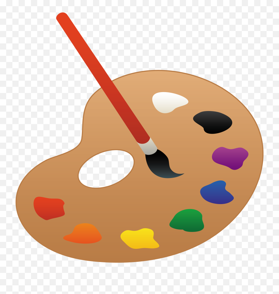 Color - Paint Palette Clip Art Png Download Full Size Transparent Paint Palette Clipart Emoji,Emoji Paint Brush