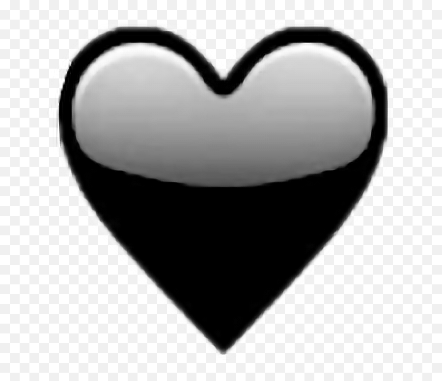 Black Heart Emoji Png - Heart Emoji Transparent Black,Heart Emoji Png