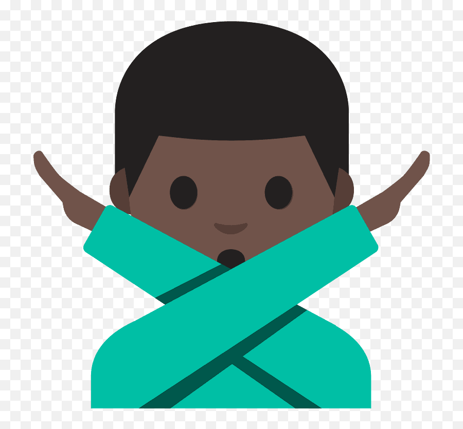 Man Gesturing No Emoji Clipart - Seattle Art Museum,Black Man Shrug Emoji