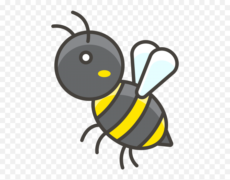Honeybee Emoji Icon Png Transparent - Abeille Clipart,Emoji Apple Bees