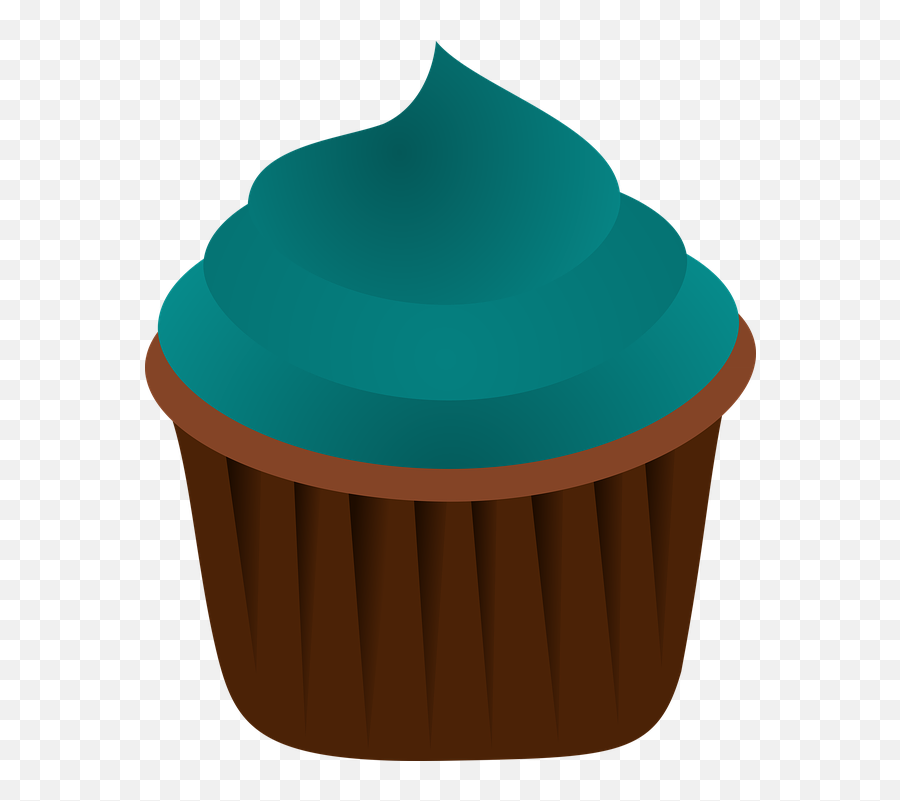 Cupcake Blue Dessert - Cupcake Emoji,Facebook Cake Emoji
