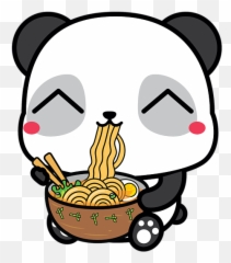 Kawaii Noodle Panda Super Ramen Japanese Anime Shower Curtain - Emoji