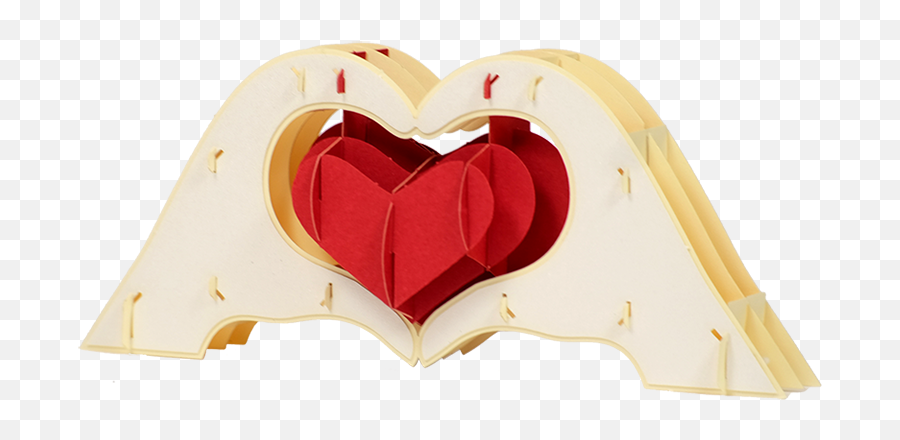 Hand Heart Love Pop Up Card - Heart Emoji,Thank You Hands Emoji