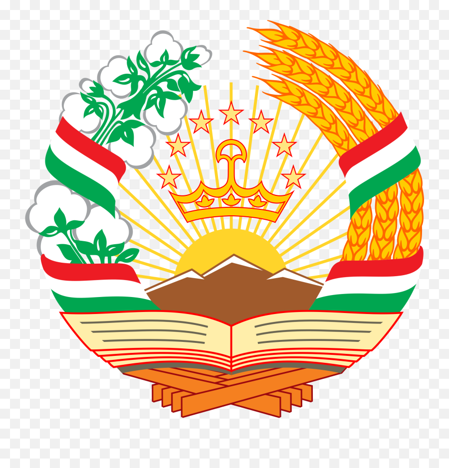 Emblem Of Tajikistan - Tajikistan Coat Of Arms Emoji,Hong Kong Flag Emoji