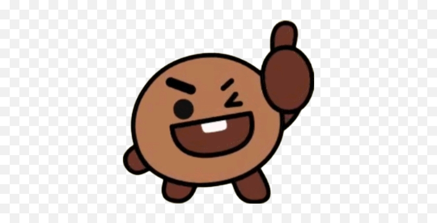 Bts Bt21 Bts Brown Cute Kpop Suga Min - Bt21 Shooky Emoji,Bt21 Emoji