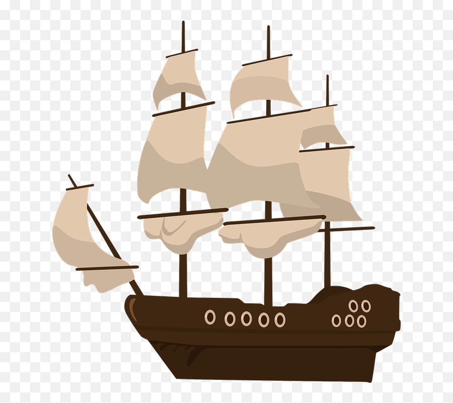 Pirate Ship Pirates - Pirate Boat Clip Art Emoji,Flag And Ship Emoji