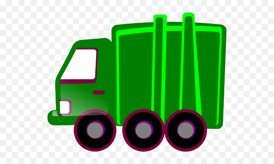 30354 Green Free Clipart - Easy Garbage Truck Drawing Emoji,Garbage Truck Emoji