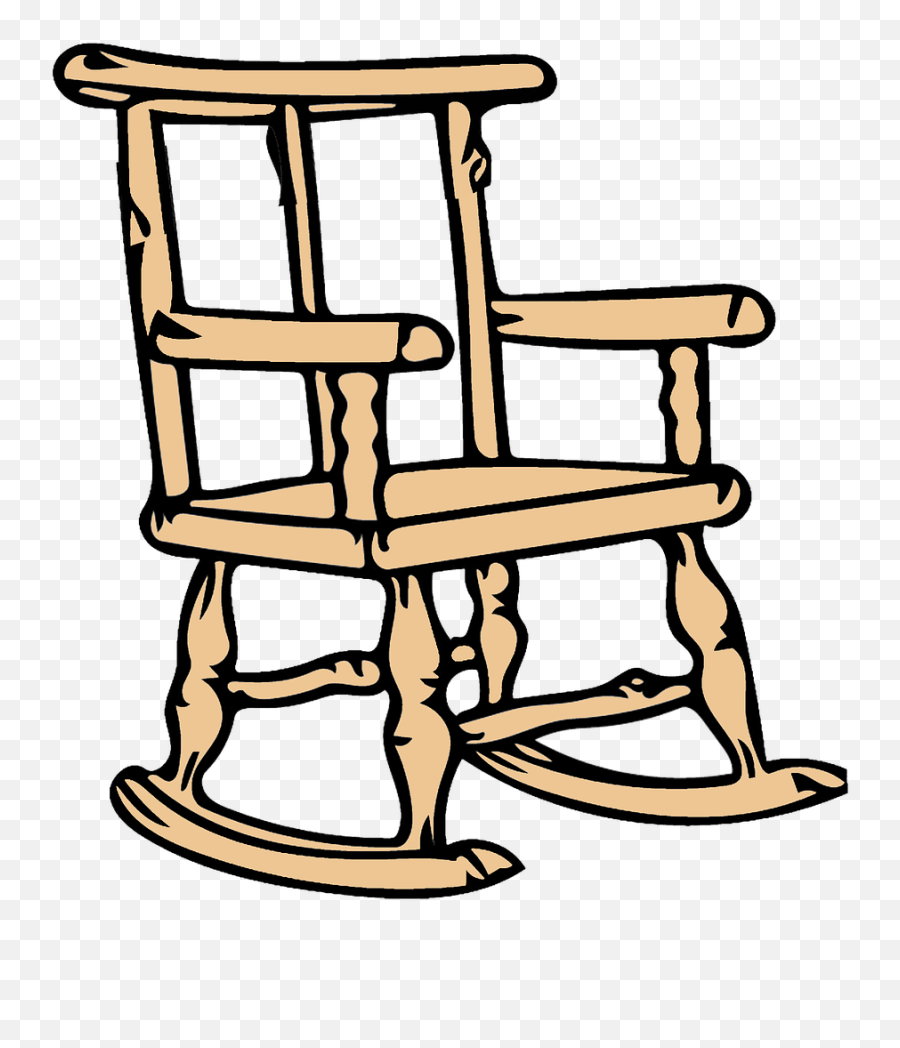 Furniture Chair Back Seats Vector - Rocking Chair Clipart Black And White Emoji,Rocking Chair Emoji