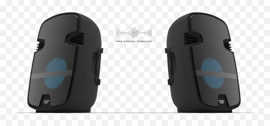 Sharper Image Pair Of True Wireless Party Speakers - Headphones Emoji,Emoji Speaker