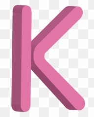 Letter K Png - Transparent Background Pink Emoji
