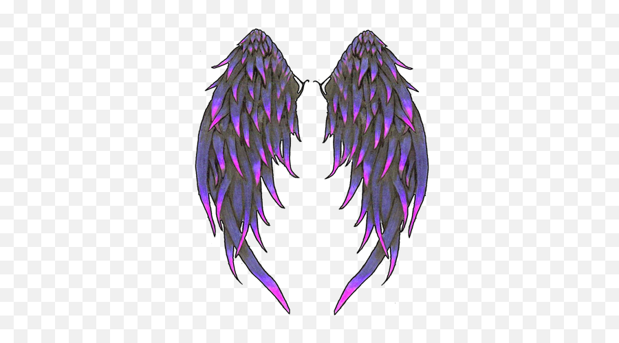 Angel - Wingstattoos831png 350424 Angel Tattoo Colourful Angel Wings Png Emoji,Angel Wings Emoji