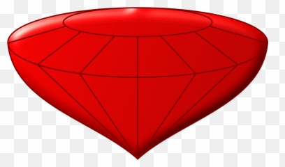 Red Diamond Gem Gemstone Stone Jewel - Clip Art Emoji