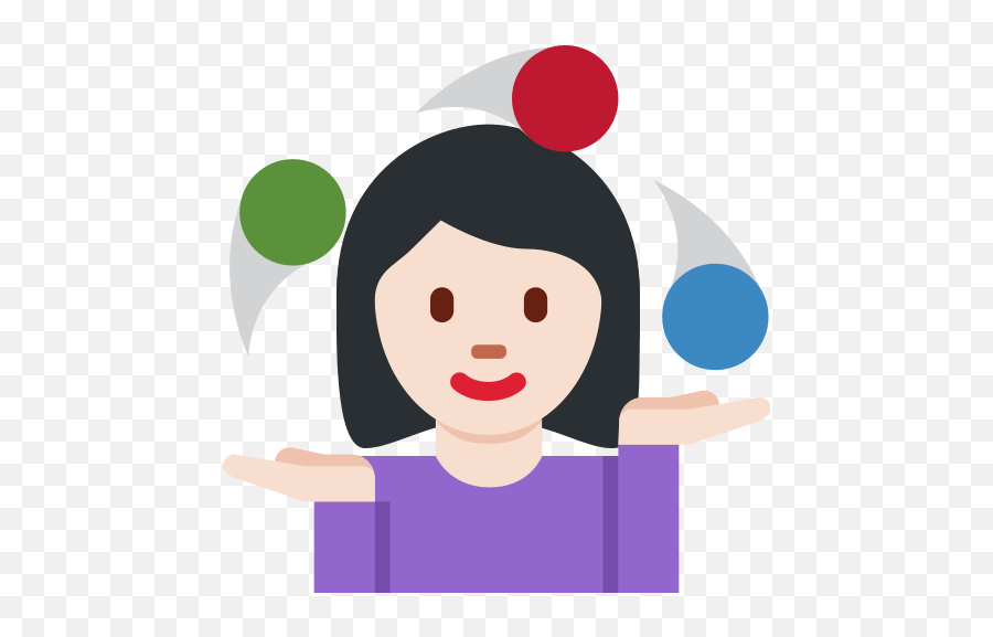 Woman Juggling Emoji With Light Skin - Woman Juggling Emoji,Juggling Emoji