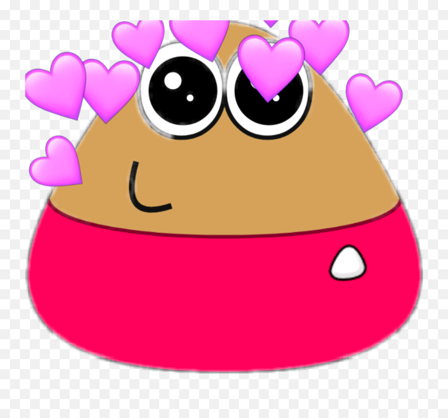 Pou - Happy Emoji,Mooning Emoticon - Free Emoji PNG Images 