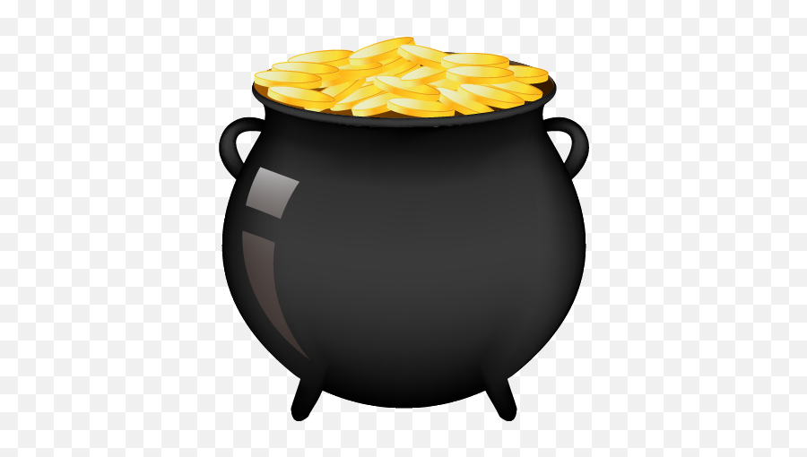 Euclidean Vector Gold Clip Art - Pot Of Gold No Background Emoji,Pot Of Gold Emoji