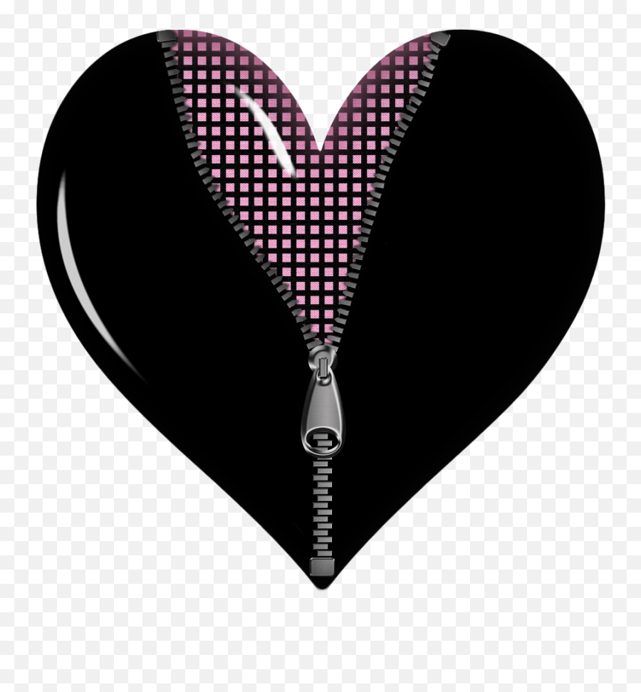 Black Zipped Heart Png Picture - Corazon Con Cierre Png Emoji,Zipped Emoji