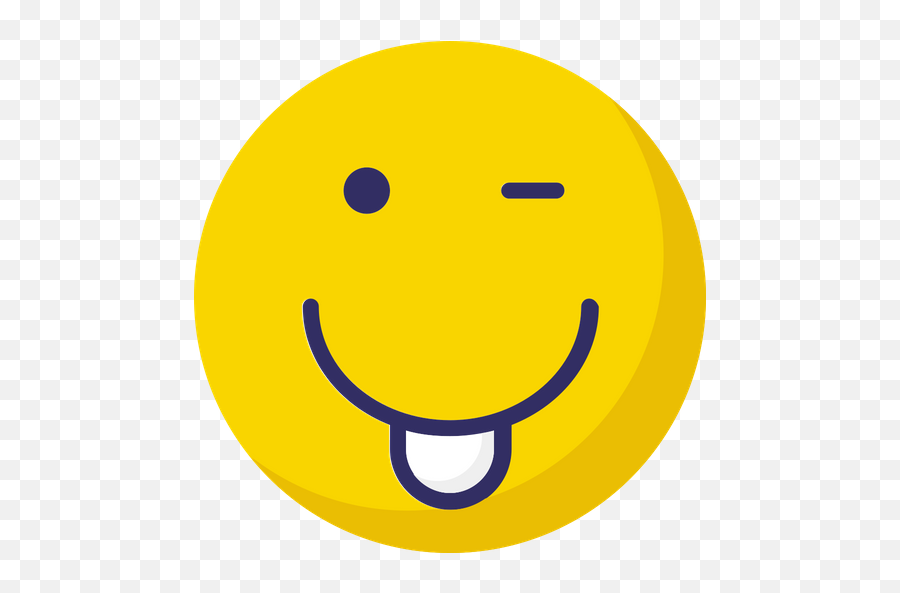 Cheeky Emoji Icon Of Flat Style - Happy,Popcorn Emoji