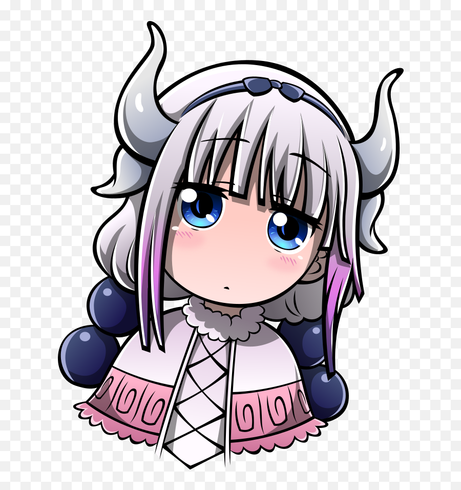 Kanna Staring At You - Cartoon Clipart Full Size Clipart Dragon Maid Kanna Clipart Emoji,Staring Emoji