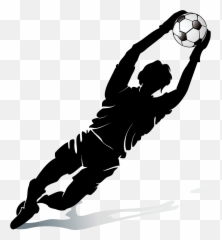 Football player - silhouette png download Transparent Soccer Goalie Silhouette Emoji