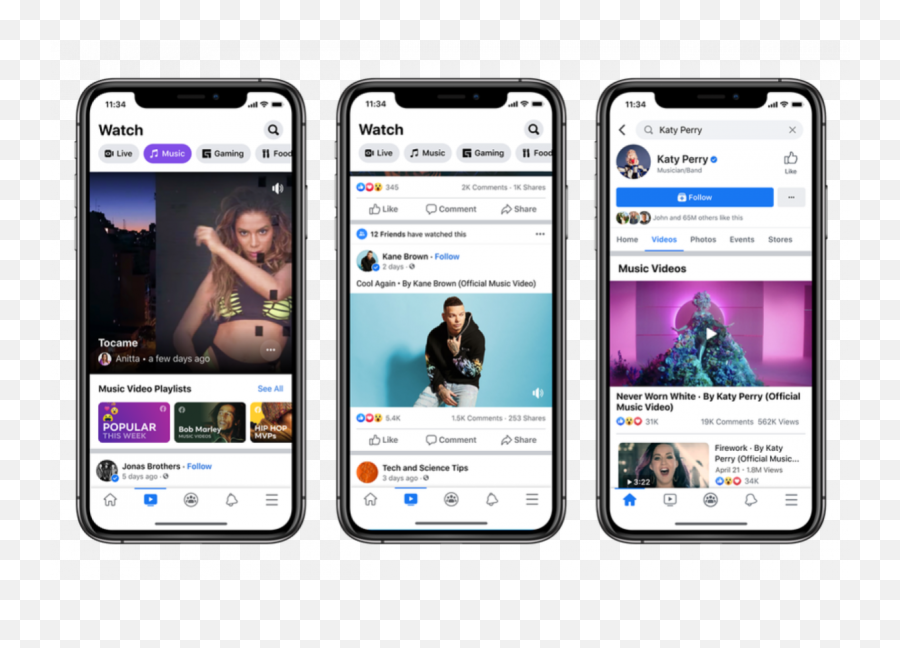 Facebook Introduces Menu Item For Music - Facebook Watch Emoji,Shocker Emoji Iphone
