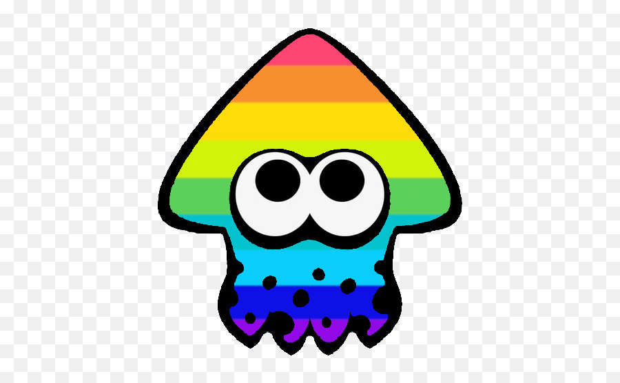 Rainbowinkling - Splatoon Squid Icon Emoji,Rainbow Emoji