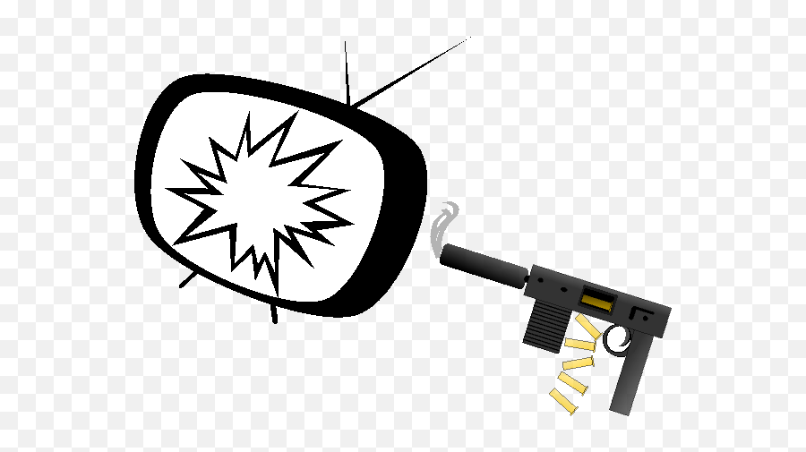 Gun And Broken Tv - Gun Clip Art Emoji,Spring Break Emoji