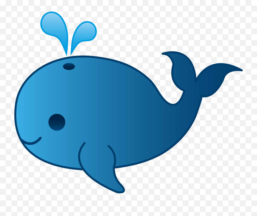 Cute Blue Whale Clipart Emoji,Whale Emoticons