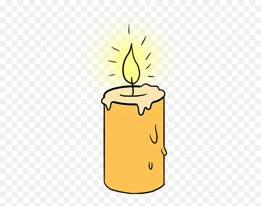 How To Draw A Candle - Dibujo De Una Veladora Emoji,Emoji Candles