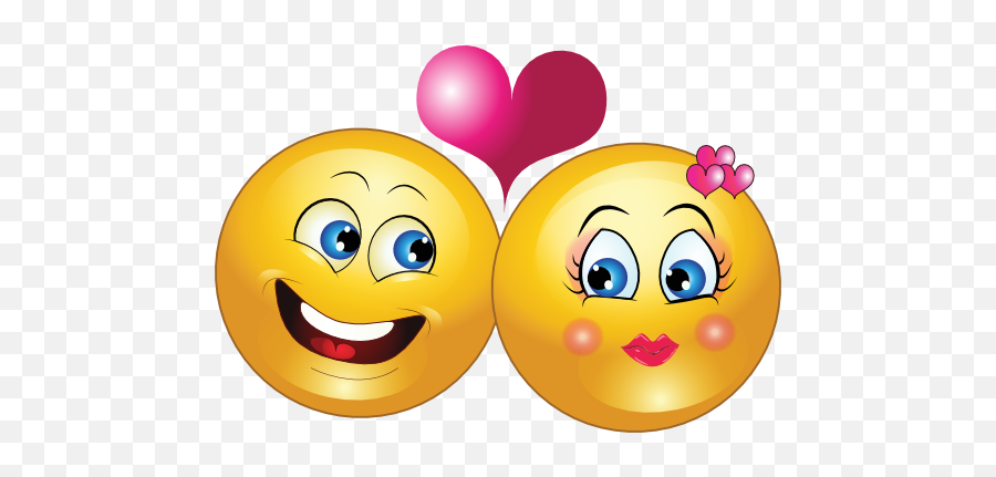 Lovely Couple Smiley Emoticon Clipart - Smiley Lovely Couple Emoji,Hello Emoji