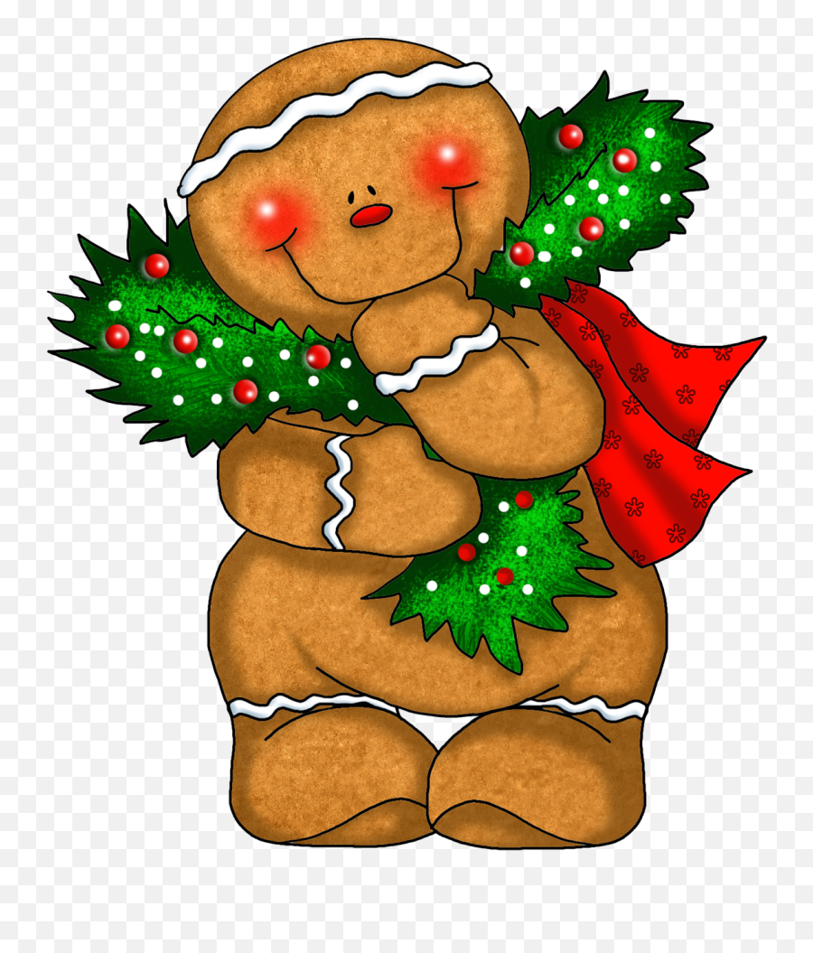 Christmas Gingerbread Man Free Clip Art - Free Christmas Clipart Gingerbread Man Emoji,Gingerbread Man Emoji