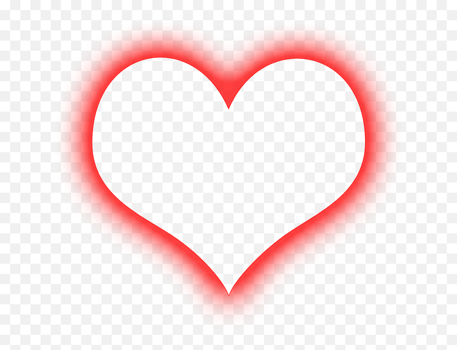 Red Heart Glow Png Clipart - Transparent Red Heart Shape Emoji,Glowing Heart Emoji