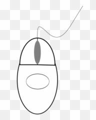 Wired Mouse Vector Drawing - Line Art Emoji