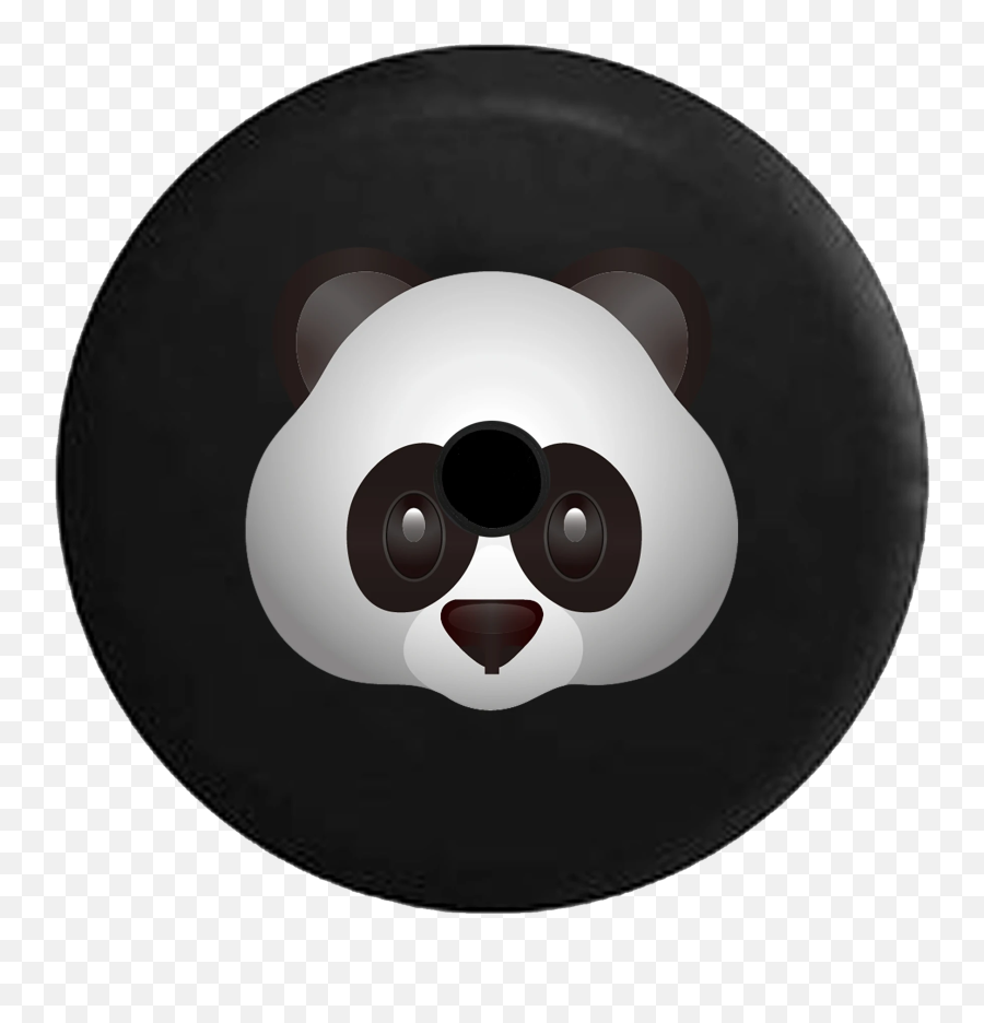 Jeep Wrangler Jl Backup Camera Day Panda Bear Text Emoji Rv Camper Spare Tire Cover - Cartoon,Panda Emoji