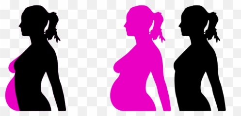 Pregnancy Silhouette Clip Art - Silhouette Of Pregnant Woman Pregnant Vs Non Pregnant Women Emoji,Pregnant Emoji