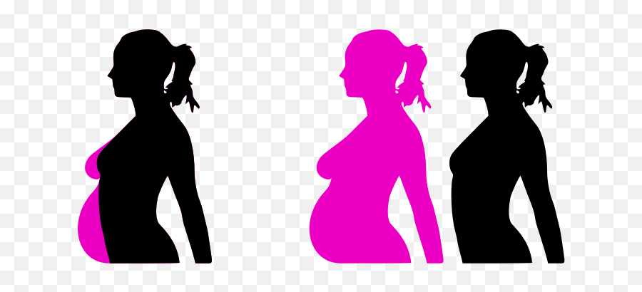 Pregnancy Silhouette Clip Art - Silhouette Of Pregnant Woman Pregnant Vs Non Pregnant Women Emoji,Pregnant Emoji