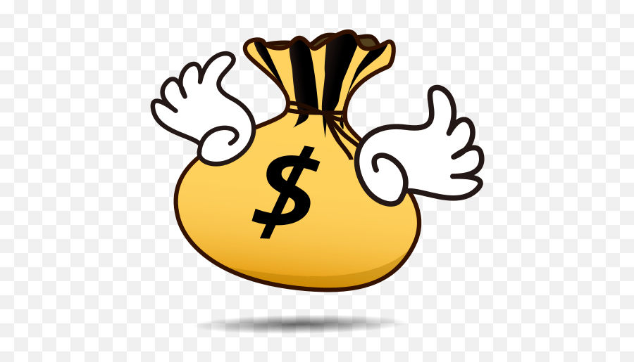 Money Bag Emoji For Facebook Email Sms - Money Bag Emoji With Wings,Money Bag Emoji