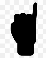 Finger clipart one little finger - Small Silhouette Emoji