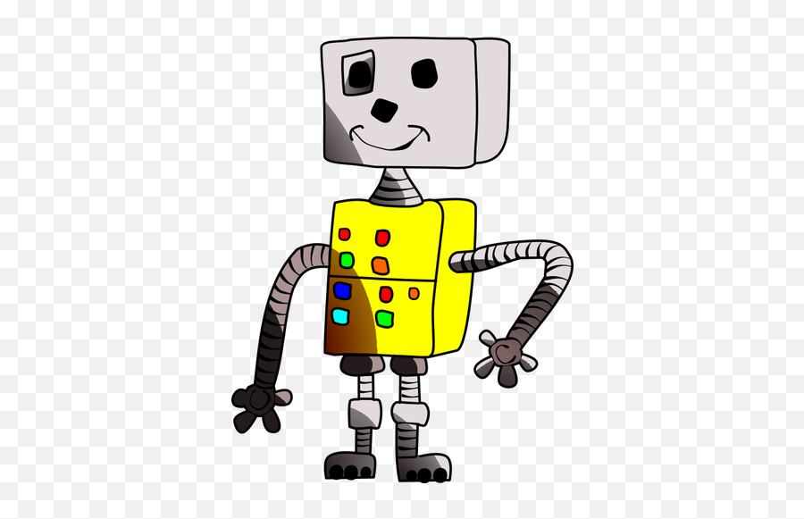 A Funny Robot - Smile Clipart Robot Emoji,Facebook Shrug Emoji