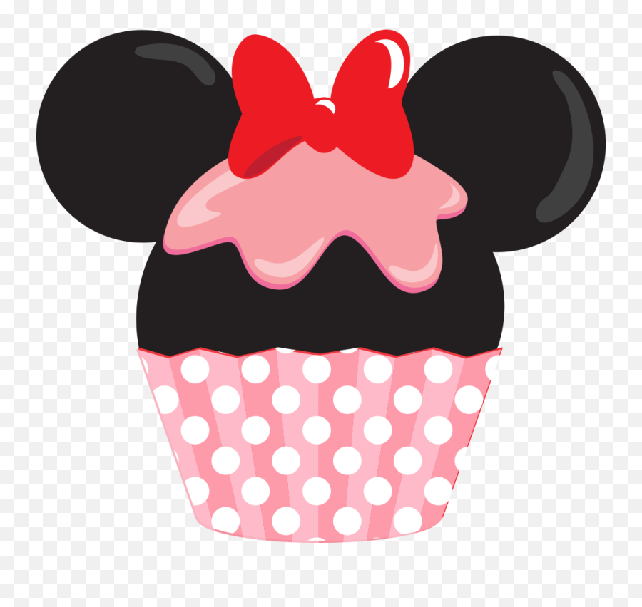 Minnie Mouse Cupcake Clipart - Mickey Mouse Cupcake Clipart Emoji,Cupcakes De Emojis