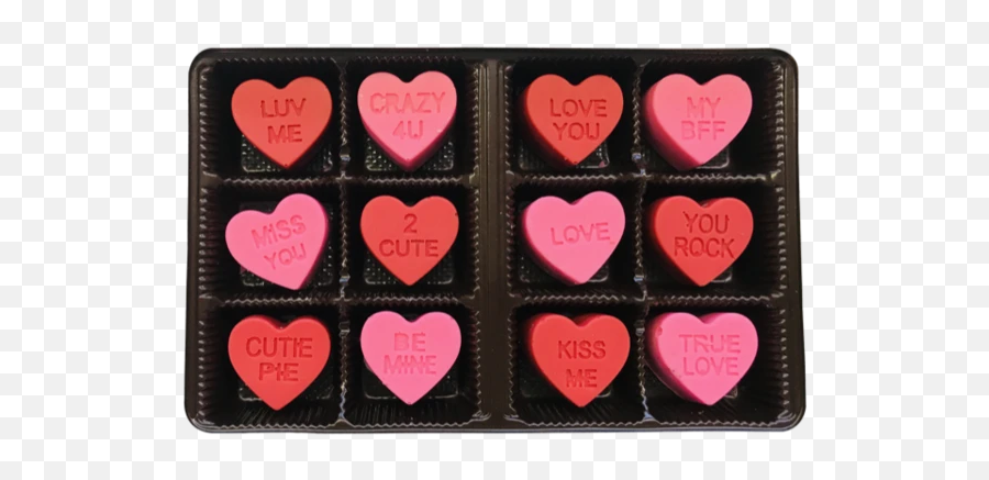 Romantic Sayings Mini Chocolate Covered Oreo Hearts - Heart Emoji,Chalk Emoji